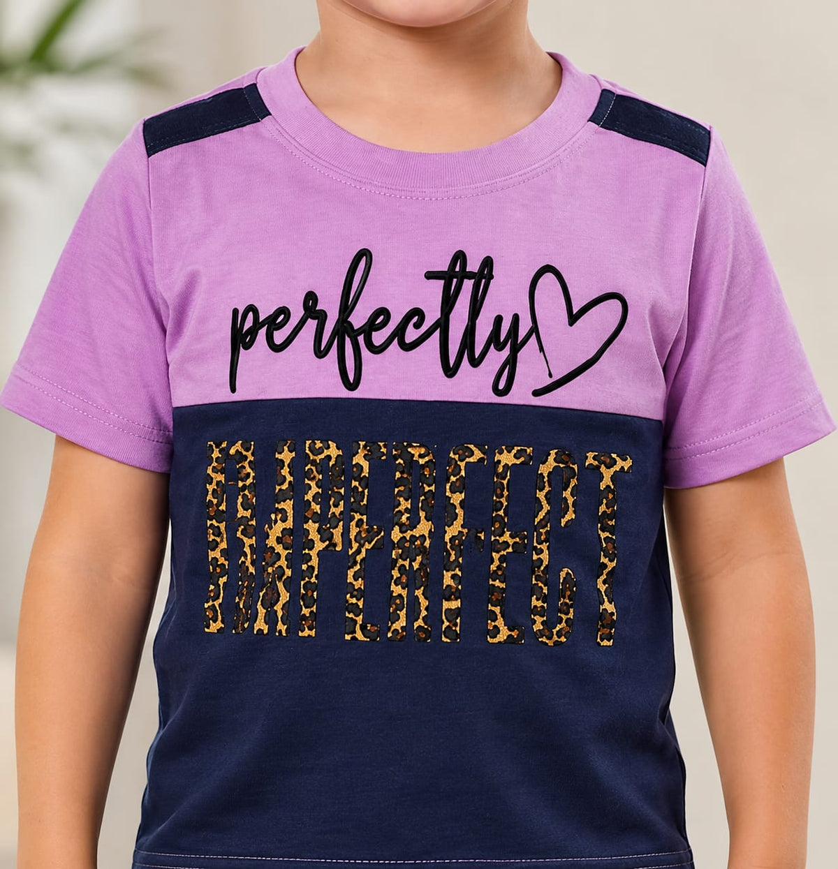 Boys’ Purple & Navy Printed T-Shirt with Shorts Set | Stylish Casual Wear | Comfortable Summer Outfit